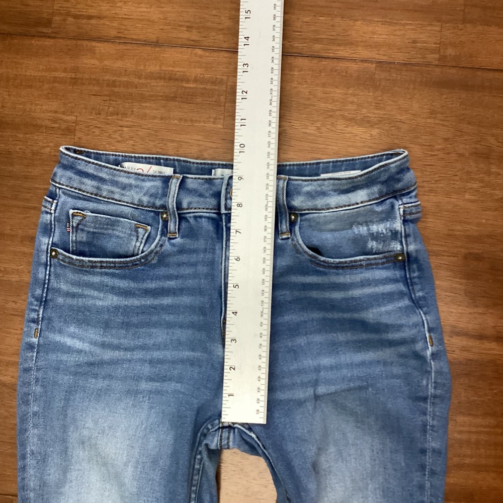 Vigoss Marley Skinny Jeans Womens 27 Medium Wash High Rise Distressed Hem Denim - Picture 5 of 9